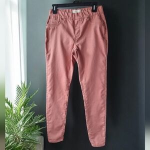 LIQUID X Salmon Slip-On Denim Jeggings